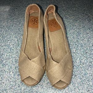 Tory Burch Filipa Espadrille Wedges - Size 9